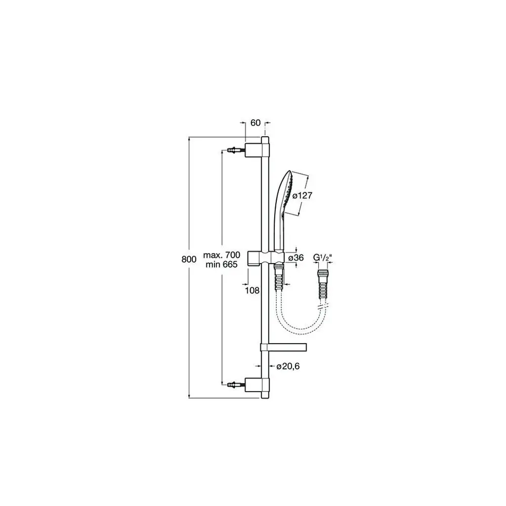 Фото 2 Душевой набор Roca Plenum 5B1P11C00 3 режима Фото 2 Душевой набор Roca Plenum 5B1P11C00 3 режима