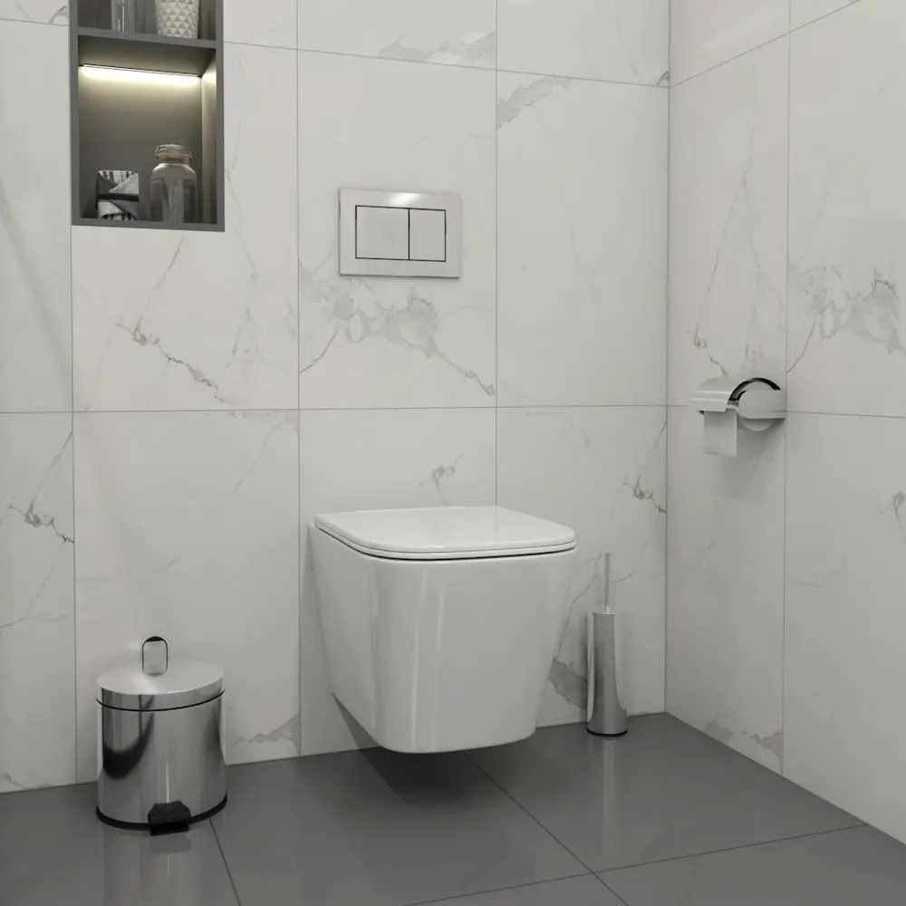 Фото 4 Комплект Teymi F00543: Инсталляция Aina 50, клавиша смыва Aina хром, унитаз Helmi S