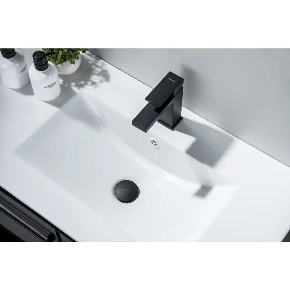 Фото 6 Донный клапан для раковины Aquatek AQ6002MB D32 мм клик-клак без перелива латунь цвет черный матовый Фото 6 Донный клапан для раковины Aquatek AQ6002MB D32 мм клик-клак без перелива латунь цвет черный матовый