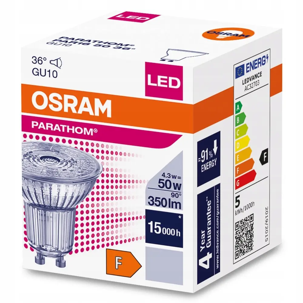 Фото 5 Набор ламп светодиодных Osram 4058075608115-5 GU10 220-240 В 4.3 Вт спот 350 Лм теплый белый (желтый) свет 5 шт Фото 5 Набор ламп светодиодных Osram 4058075608115-5 GU10 220-240 В 4.3 Вт спот 350 Лм теплый белый (желтый) свет 5 шт