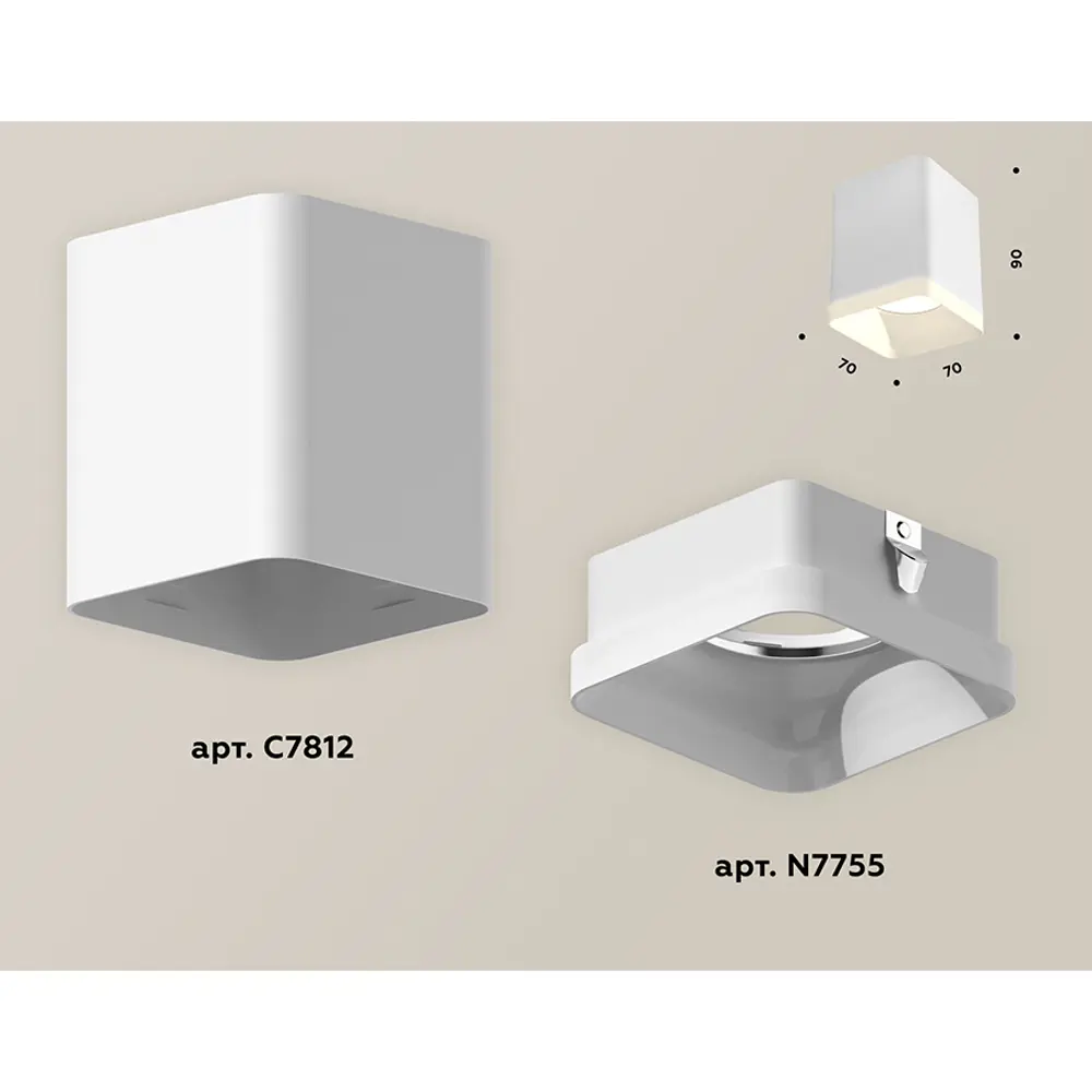 Фото 5 Светильник точечный накладной Ambrella light Xs7812021 2 м² цвет белый Фото 5 Светильник точечный накладной Ambrella light Xs7812021 2 м² цвет белый