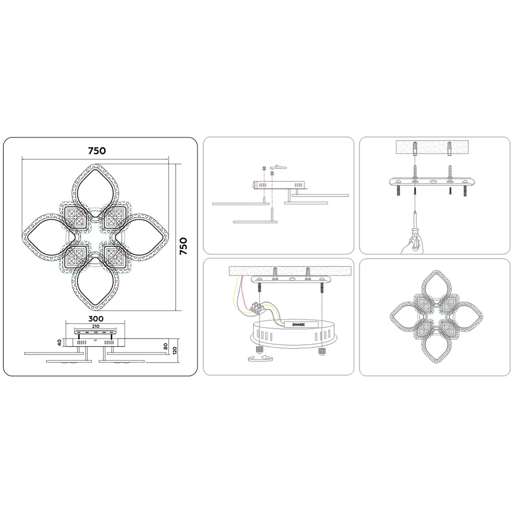 Фото 7 Люстра потолочная светодиодная Ambrella Light AMBR_FA283 Acrylica с пультом управления 18 м² нейтральный белый свет цвет хром Фото 7 Люстра потолочная светодиодная Ambrella Light AMBR_FA283 Acrylica с пультом управления 18 м² нейтральный белый свет цвет хром