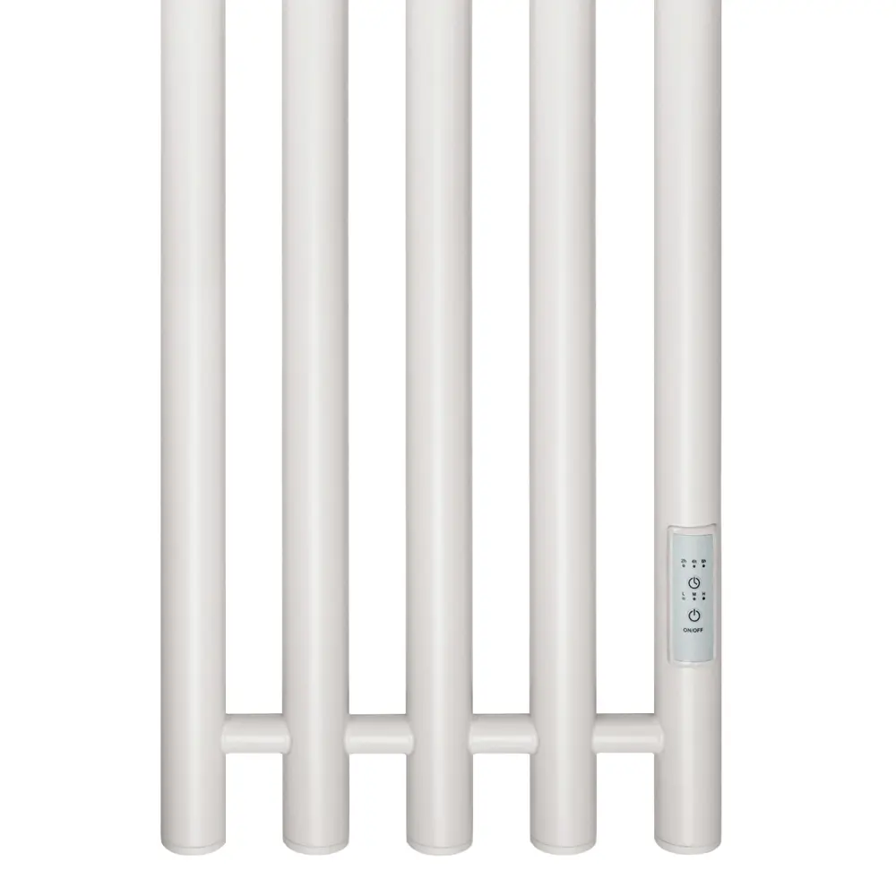 Фото 3 Полотенцесушитель электрический Primoclima Sol R E White 270x1500 мм 174 Вт с терморегулятором I-образный цвет белый матовый