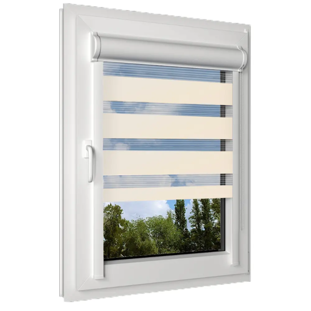 Фото Рулонная штора день/ночь Унистайл RKRZZHEL070145, 70x145см, цвет жёлтый/золотой