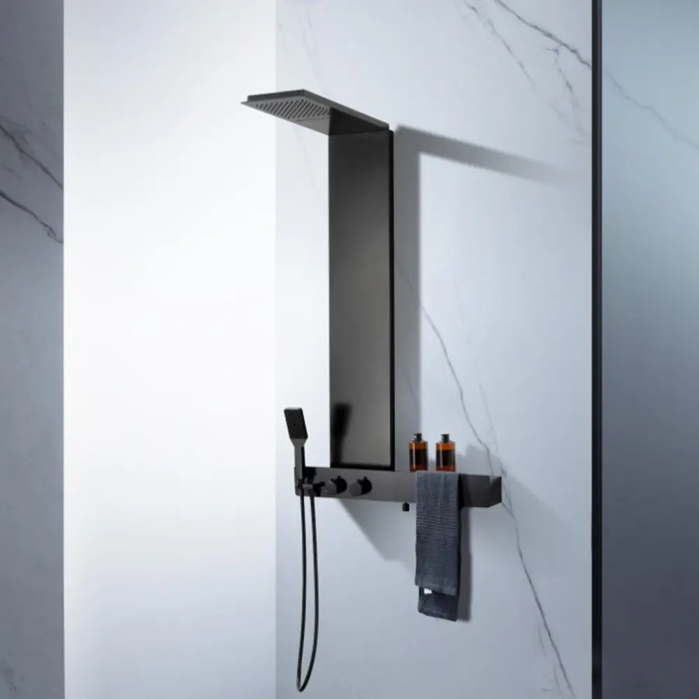 Фото 3 Душевая стойка Ceruttispa Simona 9660 3 режимная цвет черный