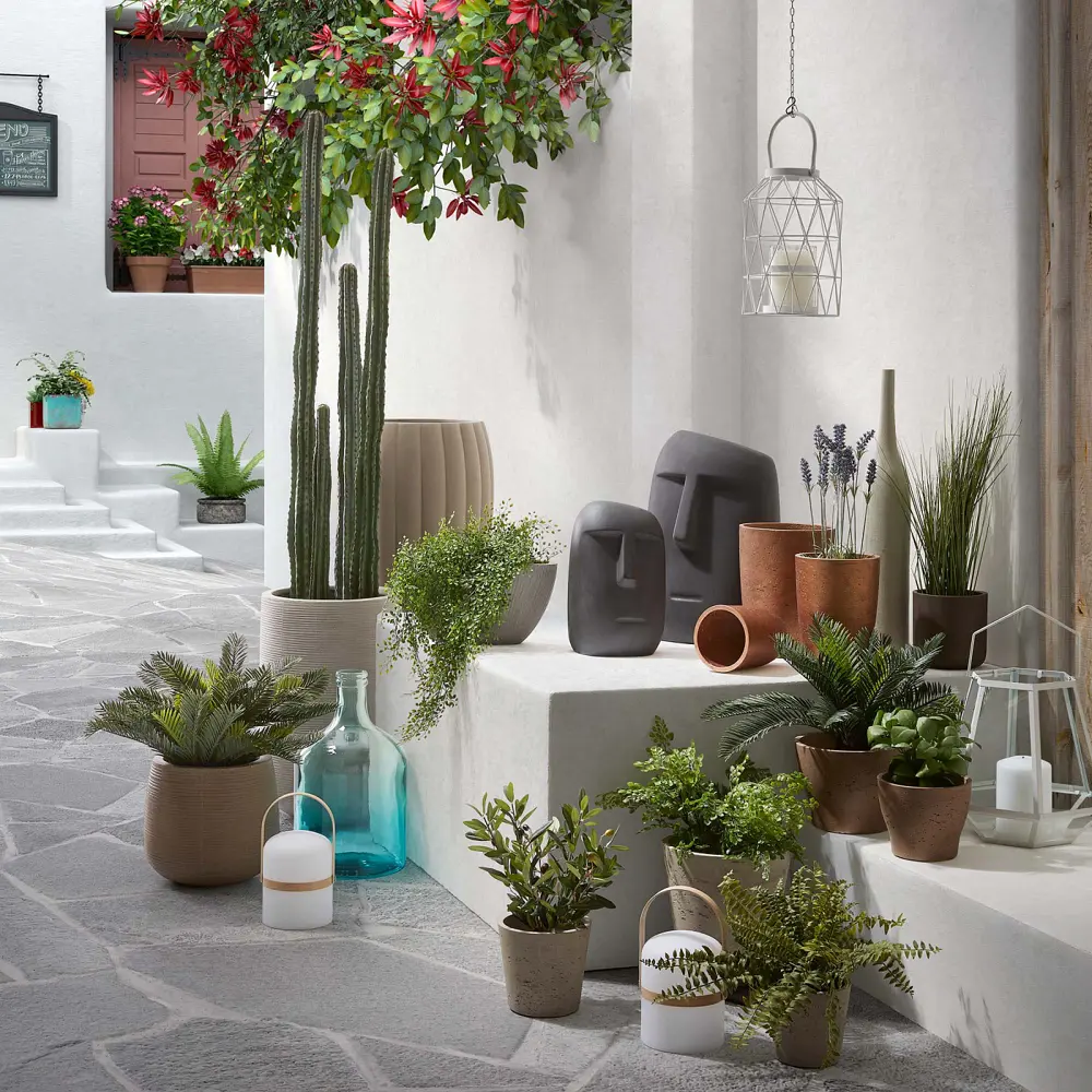 Фото Кашпо Linn d 42/29 см цемент серый 2 шт