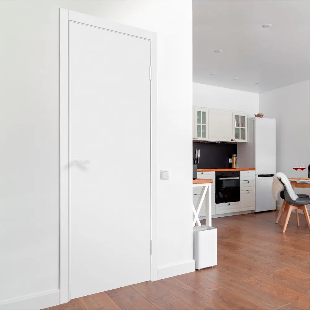 Фото 3 Дверь межкомнатная Velldoris Flat глухая 80х200см эмаль цвет белый без замка и петель Фото 3 Дверь межкомнатная Velldoris Flat глухая 80х200см эмаль цвет белый без замка и петель