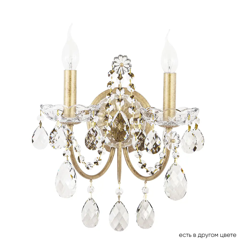 Фото Настенный светильник Crystal Lux Odelis ap2 gold цвет золото Фото Настенный светильник Crystal Lux Odelis ap2 gold цвет золото