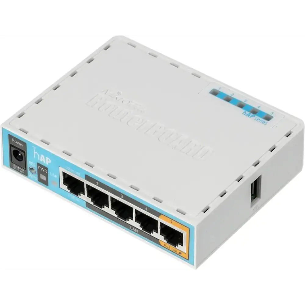 Фото Маршрутизатор Mikrotik hAP RB951Ui-2nD цвет белый Фото Маршрутизатор Mikrotik hAP RB951Ui-2nD цвет белый