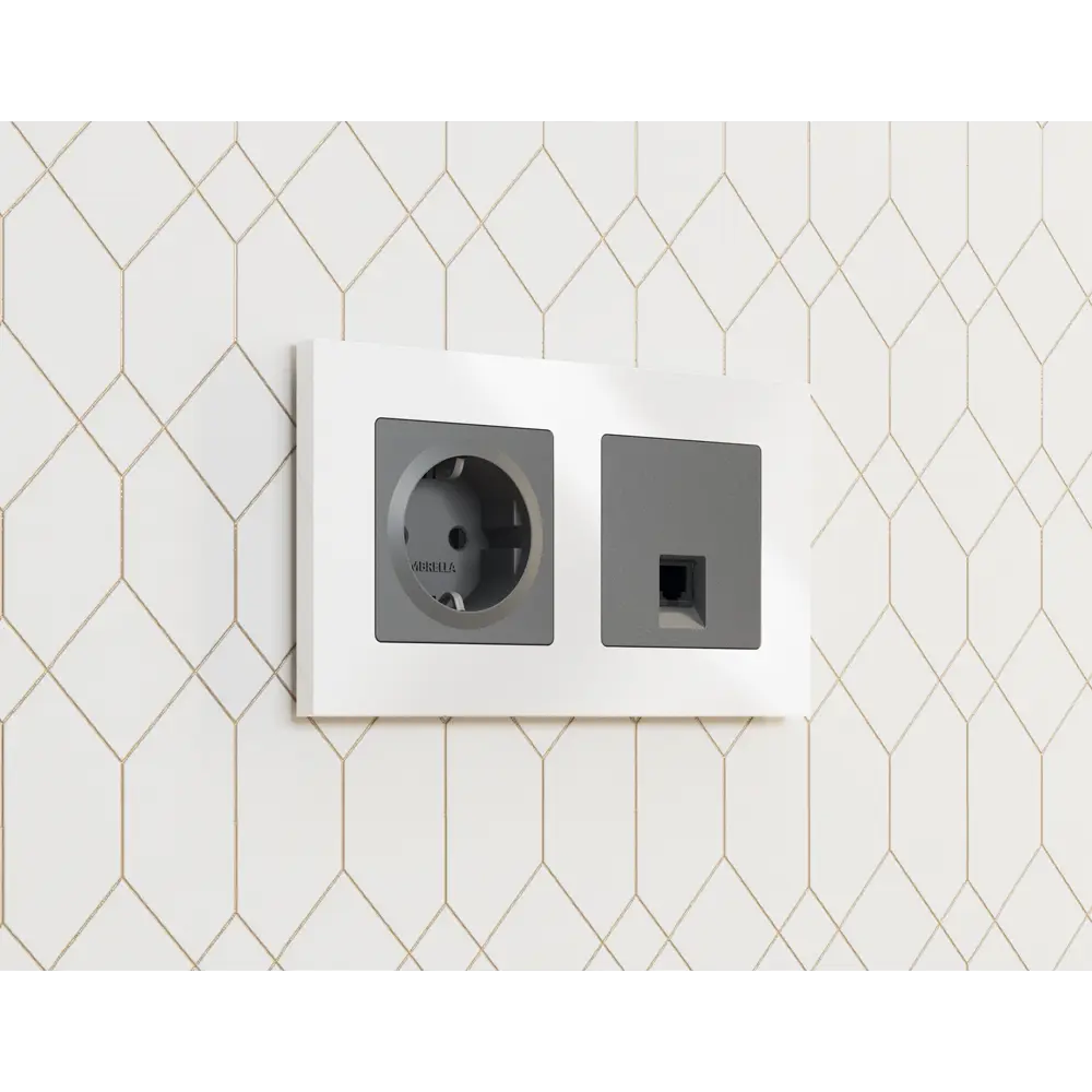 Фото 2 Рамка для розеток и выключателей Ambrella volt Alfa Qubi AF250103 3 поста цвет белый глянец Фото 2 Рамка для розеток и выключателей Ambrella volt Alfa Qubi AF250103 3 поста цвет белый глянец