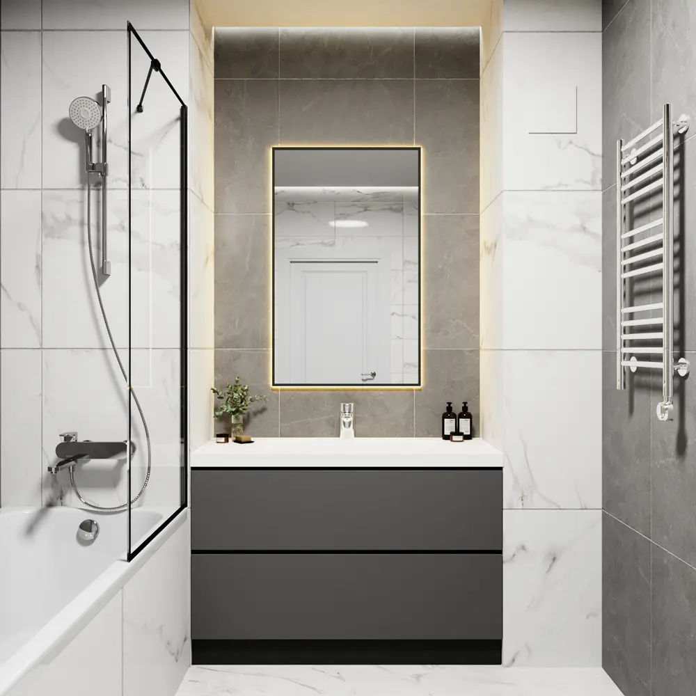 Фото 3 Зеркало со встроенной подсветкой One mirror 11070чст 70x110 см Фото 3 Зеркало со встроенной подсветкой One mirror 11070чст 70x110 см