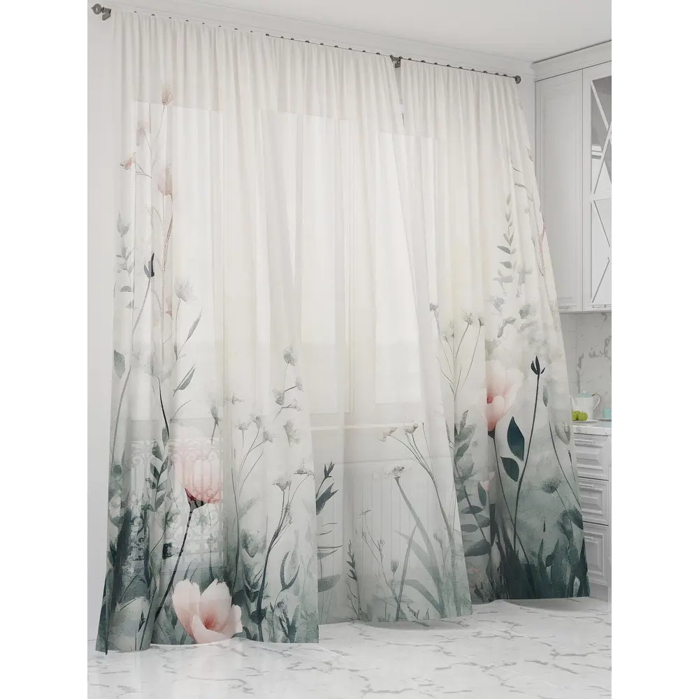 Фото 3 Тюль Comfy way Олион - 12 CW991012-250 на шторной ленте 250x450 см цвет бежевый