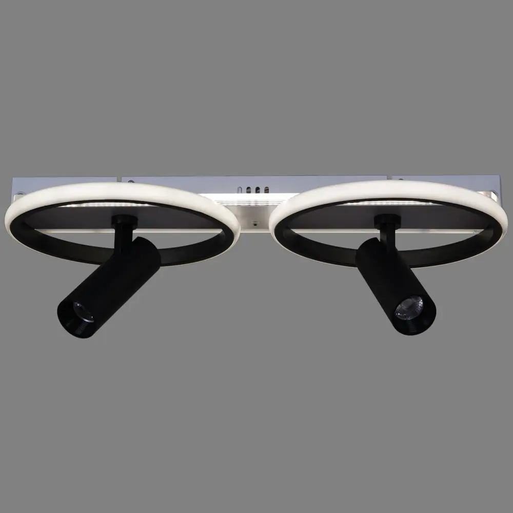 Фото 3 Люстра потолочная светодиодная Reluce 77804-3.3-2+2 с пультом управления 18 м² регулируемый белый свет цвет белый/прозрачный/черный Фото 3 Люстра потолочная светодиодная Reluce 77804-3.3-2+2 с пультом управления 18 м² регулируемый белый свет цвет белый/прозрачный/черный