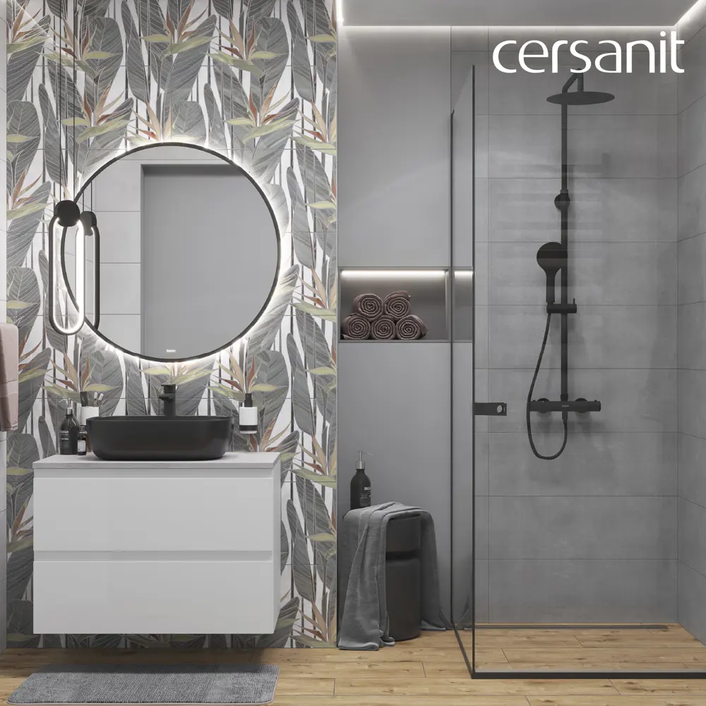 Фото 6 Зеркало для ванной Cersanit 64196 с подсветкой 80x80см Фото 6 Зеркало для ванной Cersanit 64196 с подсветкой 80x80см