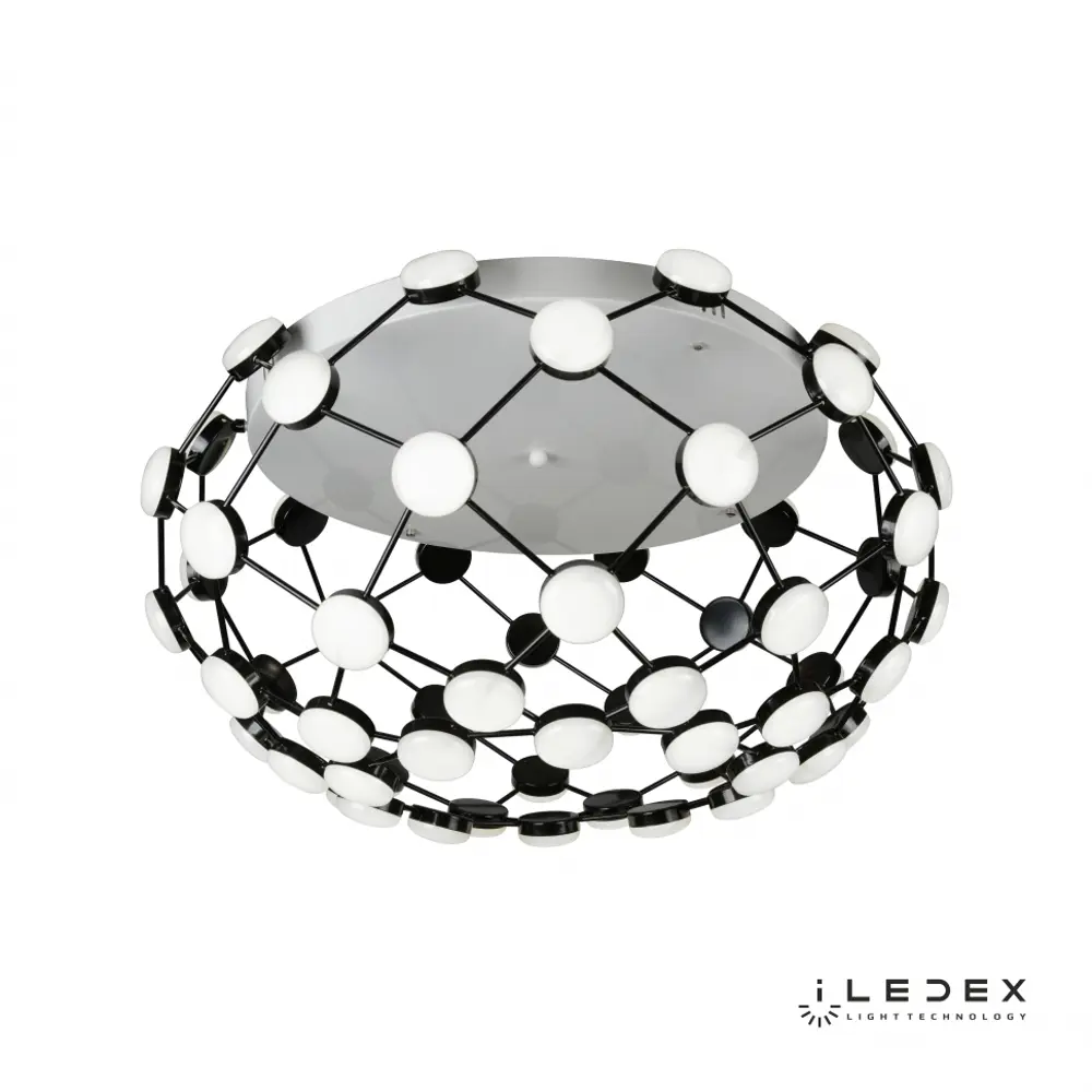 Фото 2 Люстра потолочная светодиодная Iledex 8327 CR+WH с пультом управления 36 м² нейтральный белый свет цвет черный Фото 2 Люстра потолочная светодиодная Iledex 8327 CR+WH с пультом управления 36 м² нейтральный белый свет цвет черный