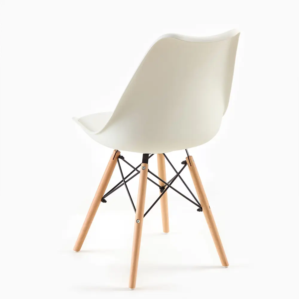 Фото 3 Кухонный стул 40x83x42 см искусственная кожа цвет белый