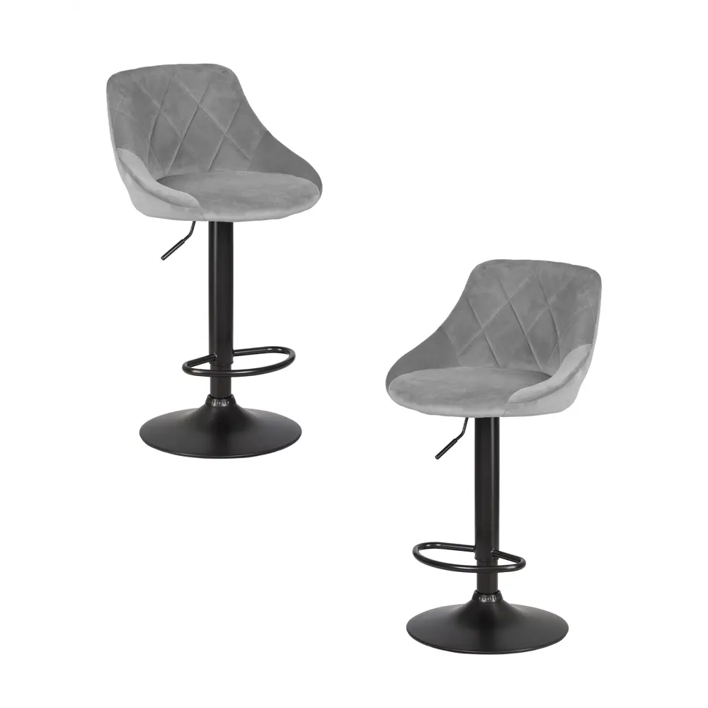 Фото Барный стул Dobrin Logan black lm-5007 45.5x106x48 см цвет серый 2 шт Фото Барный стул Dobrin Logan black lm-5007 45.5x106x48 см цвет серый 2 шт