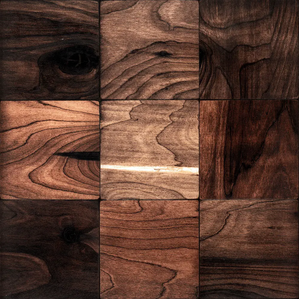 Фото Панель-мозаика Gluten lignum Валл коричневый 300x300x4мм 0.09м² 22шт ячейка 100x100мм Фото Панель-мозаика Gluten lignum Валл коричневый 300x300x4мм 0.09м² 22шт ячейка 100x100мм