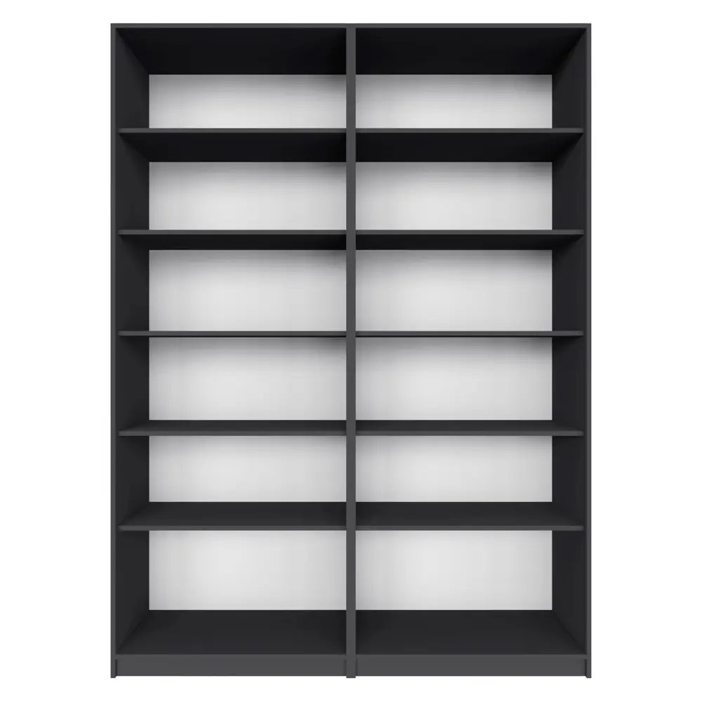 Фото 3 Шкаф распашной Мебельная компания е1 LCK_G_M1_1000_KT 162x220x52.5 см ЛДСП цвет серый диамант