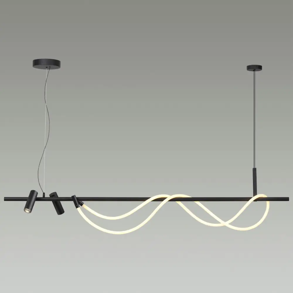 Фото 3 Светильник подвесной светодиодный Odeon Light Od_4391_40l 16 м² нейтральный белый свет цвет черный Фото 3 Светильник подвесной светодиодный Odeon Light Od_4391_40l 16 м² нейтральный белый свет цвет черный