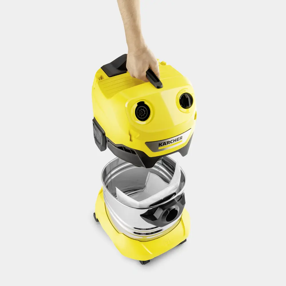 Фото 7 Пылесос строительный Karcher WD 4 S V-20/5/22 1000 Вт 20 л цвет желтый Фото 7 Пылесос строительный Karcher WD 4 S V-20/5/22 1000 Вт 20 л цвет желтый