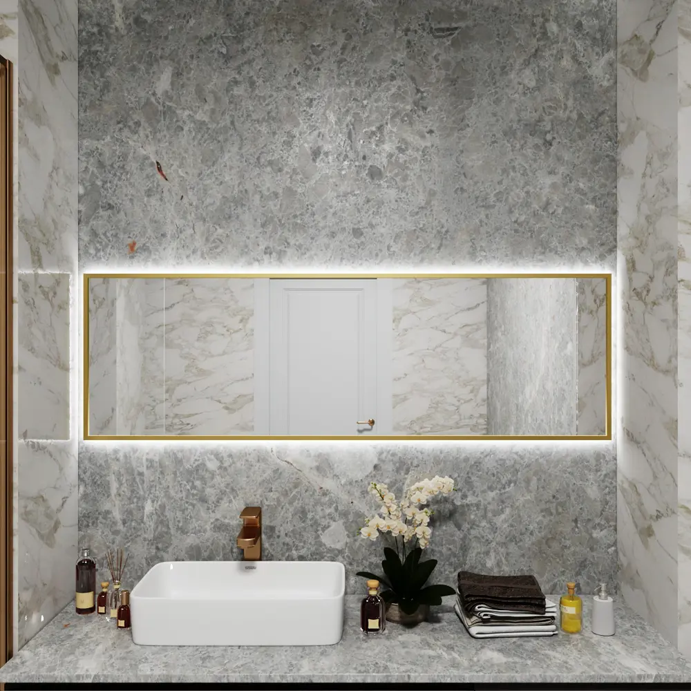 Фото 2 Зеркало со встроенной подсветкой One mirror 14040зсх 40x140 см Фото 2 Зеркало со встроенной подсветкой One mirror 14040зсх 40x140 см