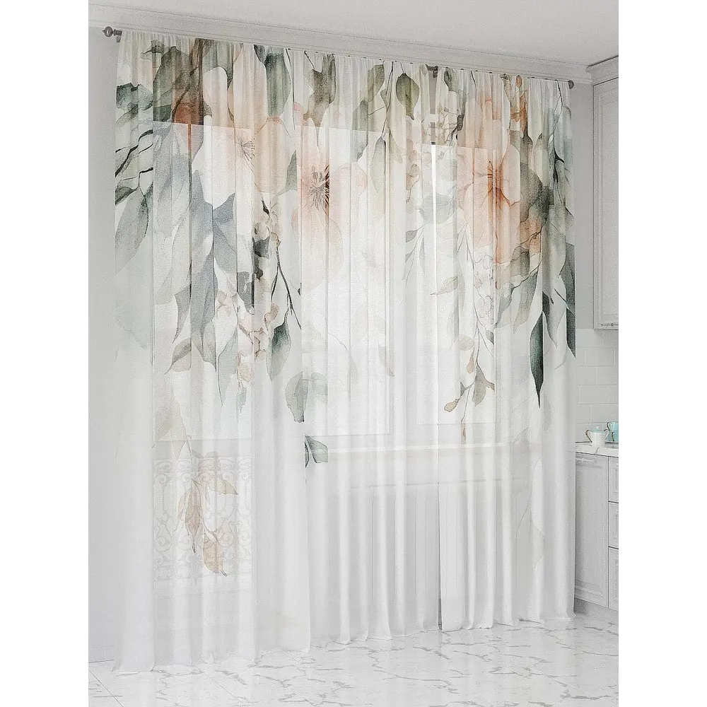 Фото 3 Тюль Comfy way Базовая коллекция CW991057240-240 на шторной ленте 240x450 см цвет белый Фото 3 Тюль Comfy way Базовая коллекция CW991057240-240 на шторной ленте 240x450 см цвет белый