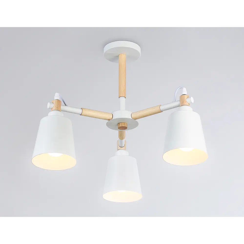 Фото 4 Люстра на штанге Ambrella Light Traditional Ambr_tr82204 3 лампы 4.71 м² цвет белый/светлое дерево Фото 4 Люстра на штанге Ambrella Light Traditional Ambr_tr82204 3 лампы 4.71 м² цвет белый/светлое дерево