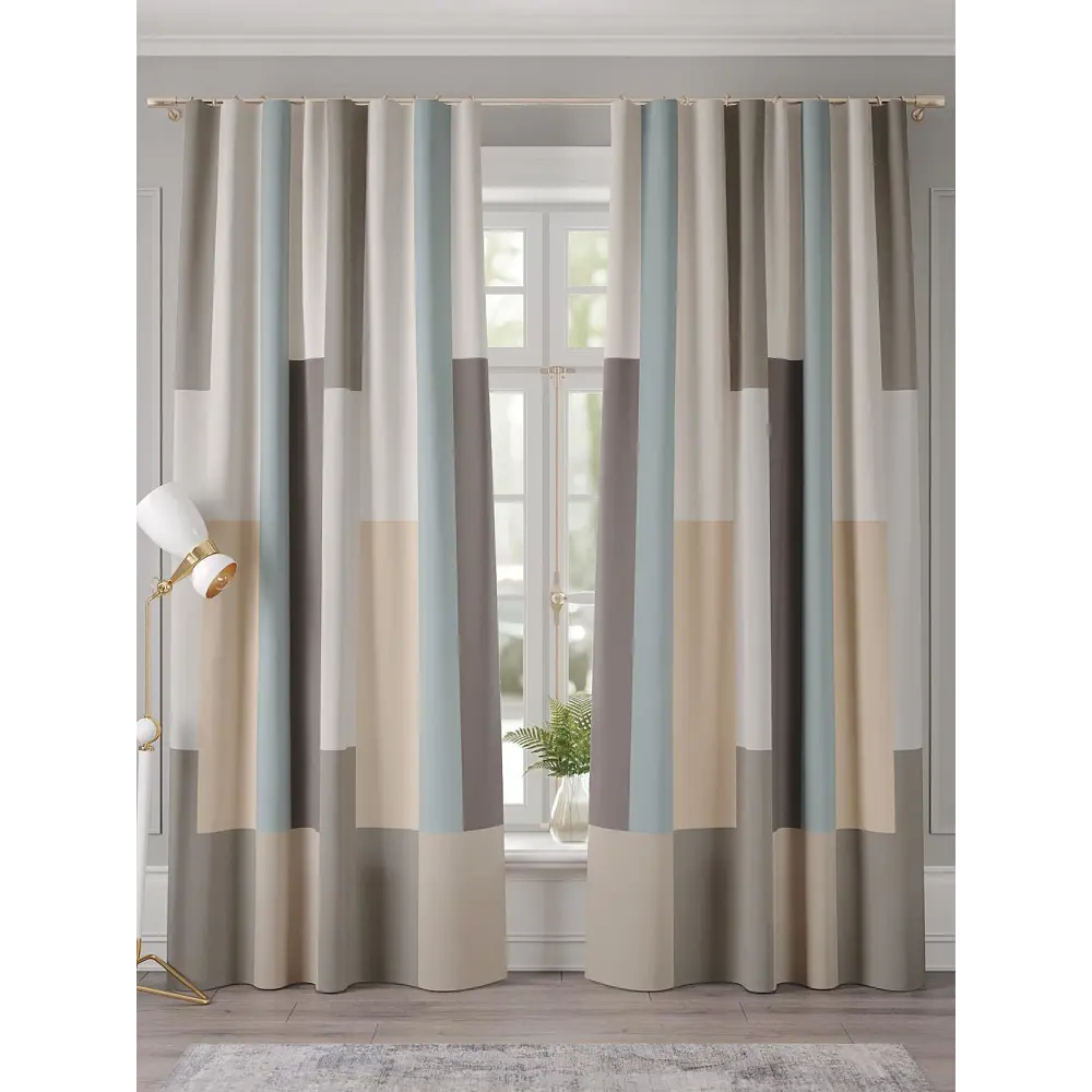 Фото 4 Комплект штор Comfy way Русави - 250 см CW941255250-250 на шторной ленте 250x150 см цвет серый, бежевый Фото 4 Комплект штор Comfy way Русави - 250 см CW941255250-250 на шторной ленте 250x150 см цвет серый, бежевый