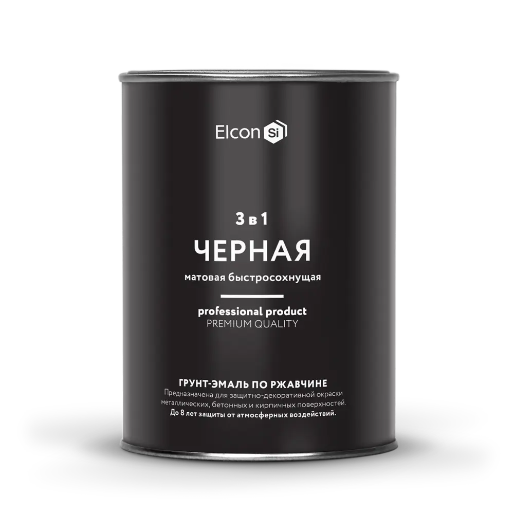 Фото Грунт-эмаль 3 в 1 ELCON 00-00462298 цвет черный 0.8 л Фото Грунт-эмаль 3 в 1 ELCON 00-00462298 цвет черный 0.8 л