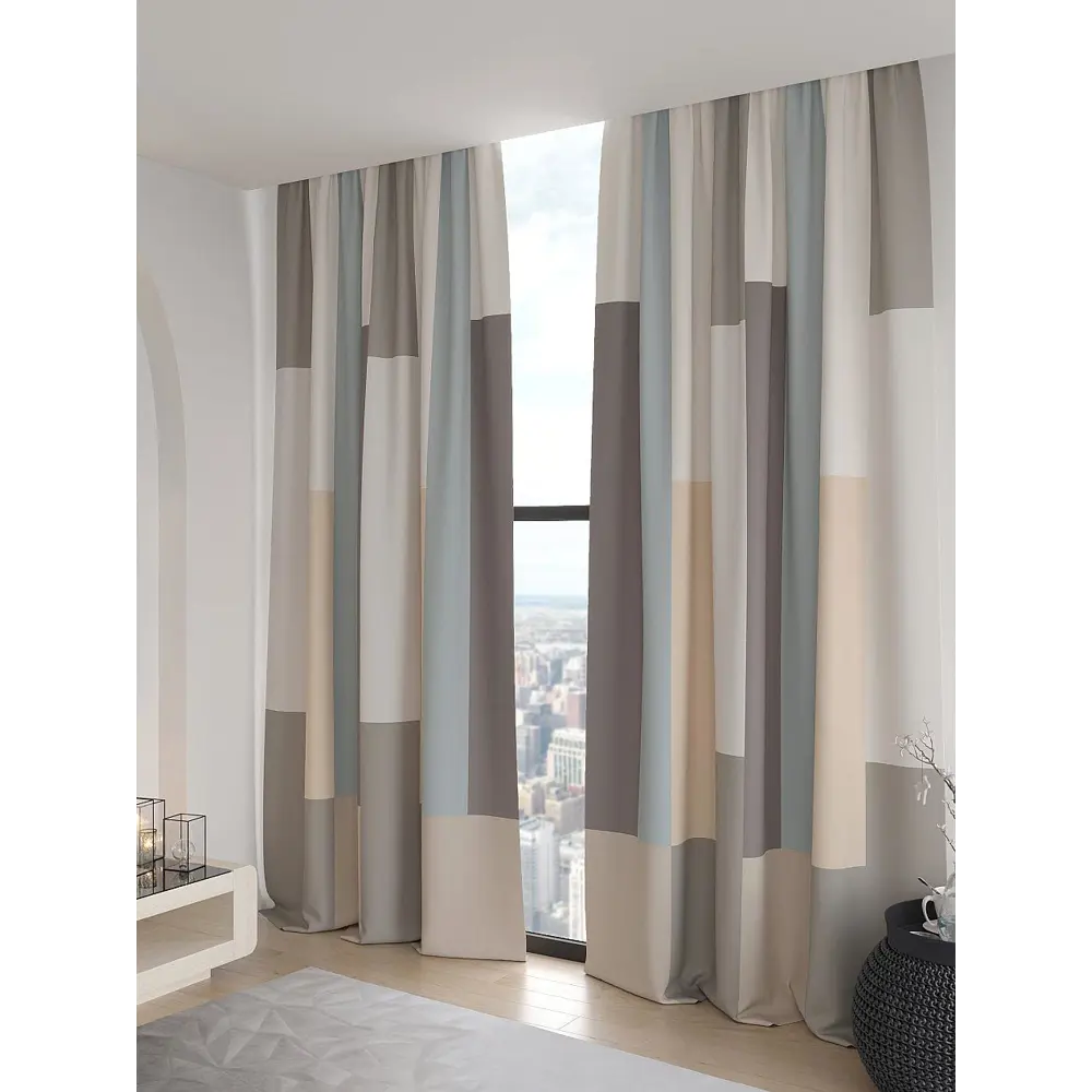 Фото Комплект штор Comfy way Олальсе - 250 см CW906217250-250 на шторной ленте 250x150 см цвет серый, бежевый Фото Комплект штор Comfy way Олальсе - 250 см CW906217250-250 на шторной ленте 250x150 см цвет серый, бежевый