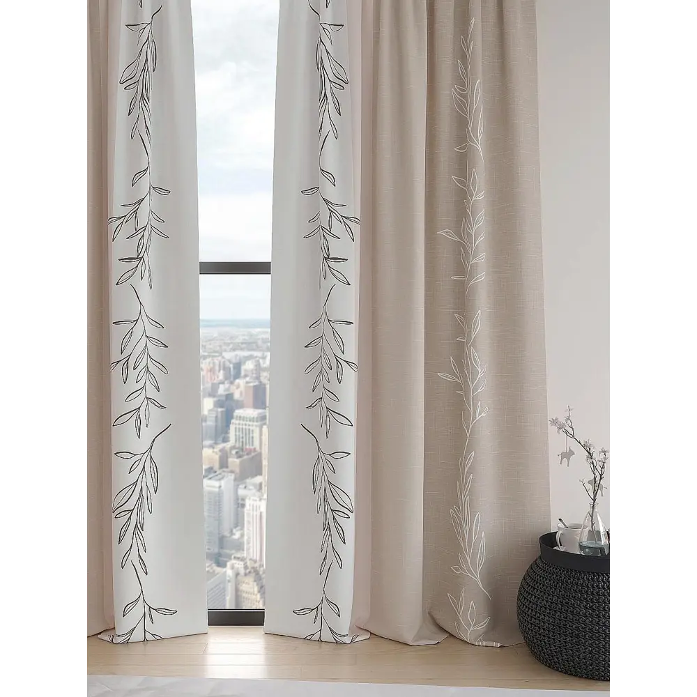 Фото 2 Комплект штор Comfy way Базовая коллекция CW906108260-260 на шторной ленте 260x150 см цвет бежевый Фото 2 Комплект штор Comfy way Базовая коллекция CW906108260-260 на шторной ленте 260x150 см цвет бежевый