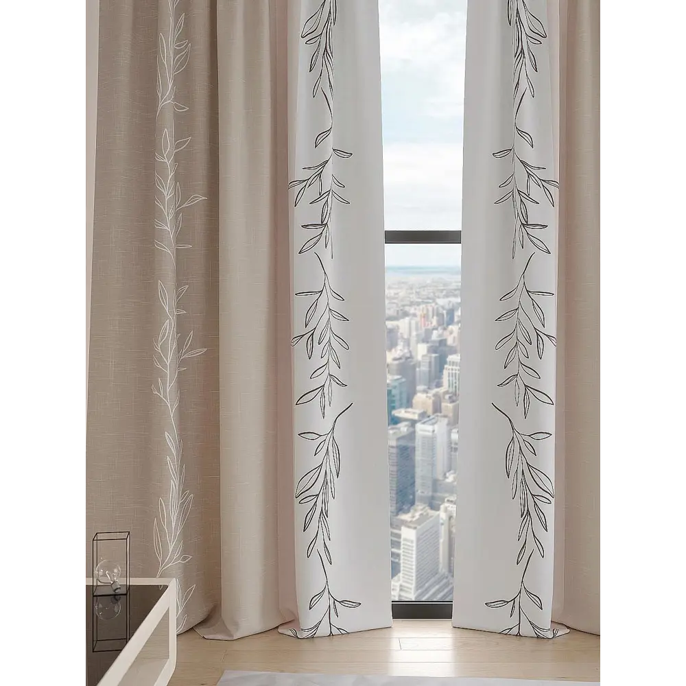 Фото Комплект штор Comfy way Базовая коллекция CW906108250-250 на шторной ленте 250x150 см цвет бежевый