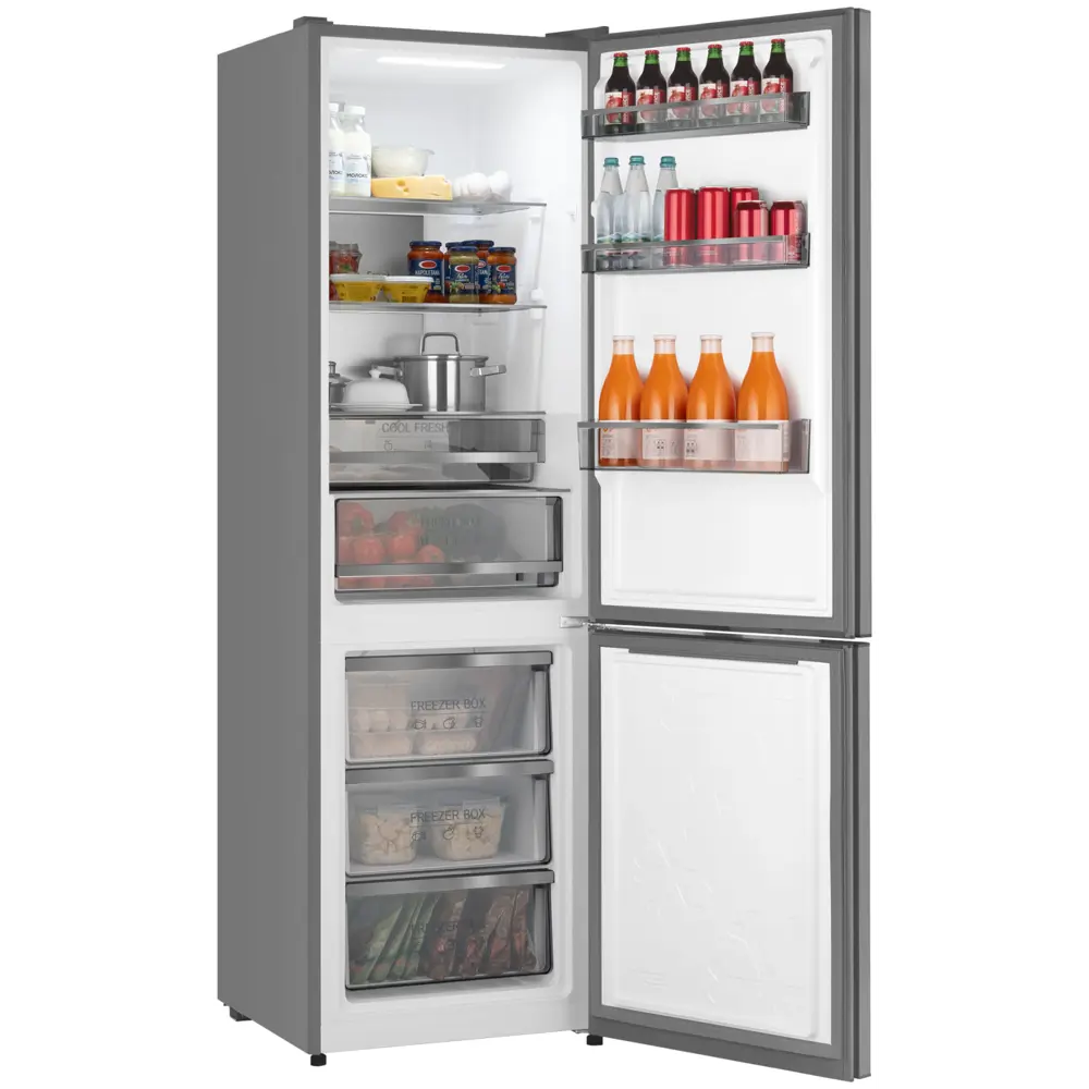 Фото 6 Отдельностоящий холодильник Weissgauff Wrk 195 D Full Nofrost Dark Grey Glass 59.50x195 см цвет серый Фото 6 Отдельностоящий холодильник Weissgauff Wrk 195 D Full Nofrost Dark Grey Glass 59.50x195 см цвет серый