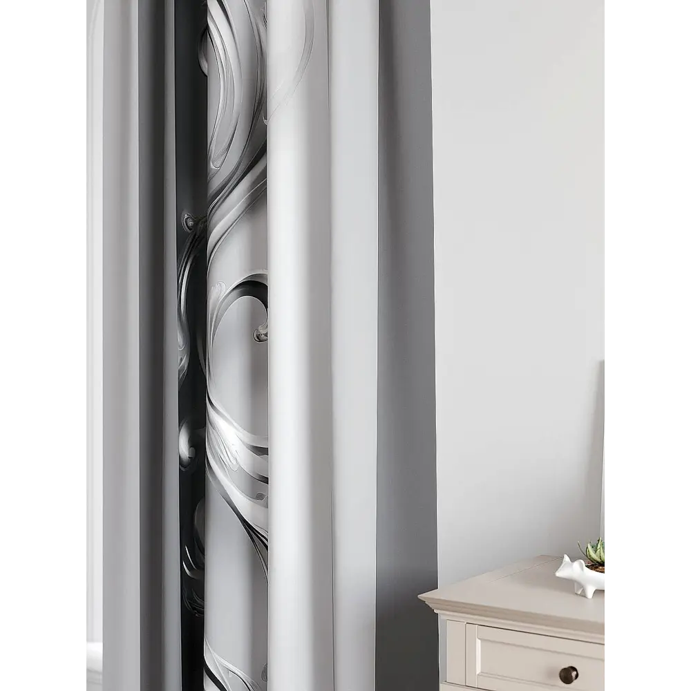 Фото 7 Комплект штор Comfy way Базовая коллекция CW948405260-260 на шторной ленте 260x150 см цвет серый, черный Фото 7 Комплект штор Comfy way Базовая коллекция CW948405260-260 на шторной ленте 260x150 см цвет серый, черный
