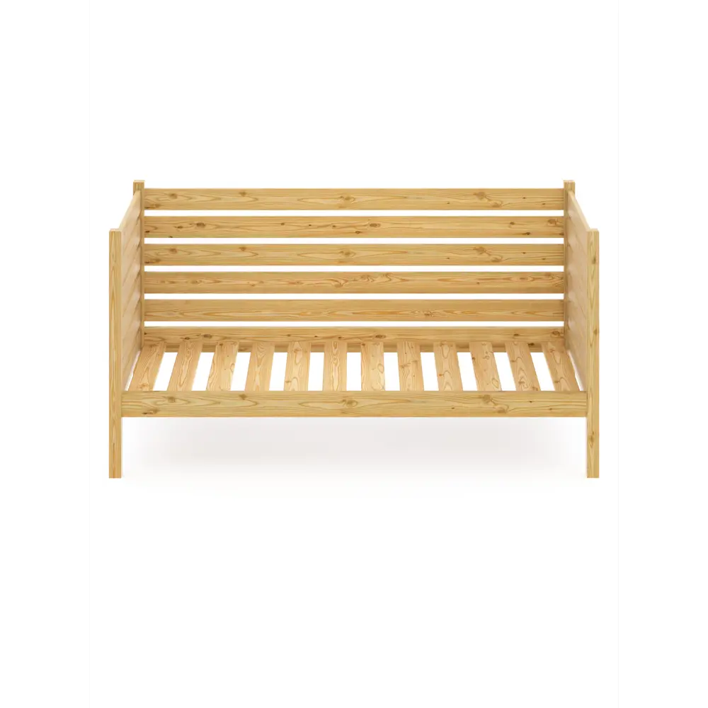 Фото 2 Тахта односпальная Solarius реечное основание и высокие бортики 110x101x180 см сосна без шлифовки и покрытия цвет бежевый Фото 2 Тахта односпальная Solarius реечное основание и высокие бортики 110x101x180 см сосна без шлифовки и покрытия цвет бежевый