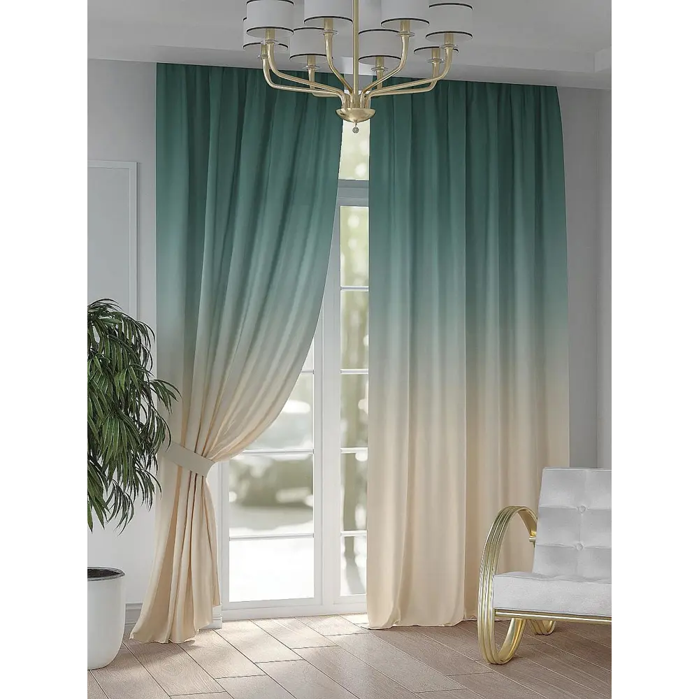 Фото 2 Комплект штор Comfy way Базовая коллекция CW943270250-250 на шторной ленте 250x150 см цвет бежевый