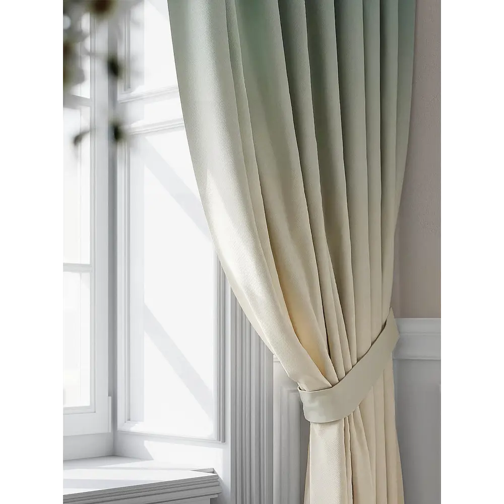 Фото 2 Комплект штор Comfy way Базовая коллекция CW943270240-240 на шторной ленте 240x150 см цвет синий, бежевый Фото 2 Комплект штор Comfy way Базовая коллекция CW943270240-240 на шторной ленте 240x150 см цвет синий, бежевый