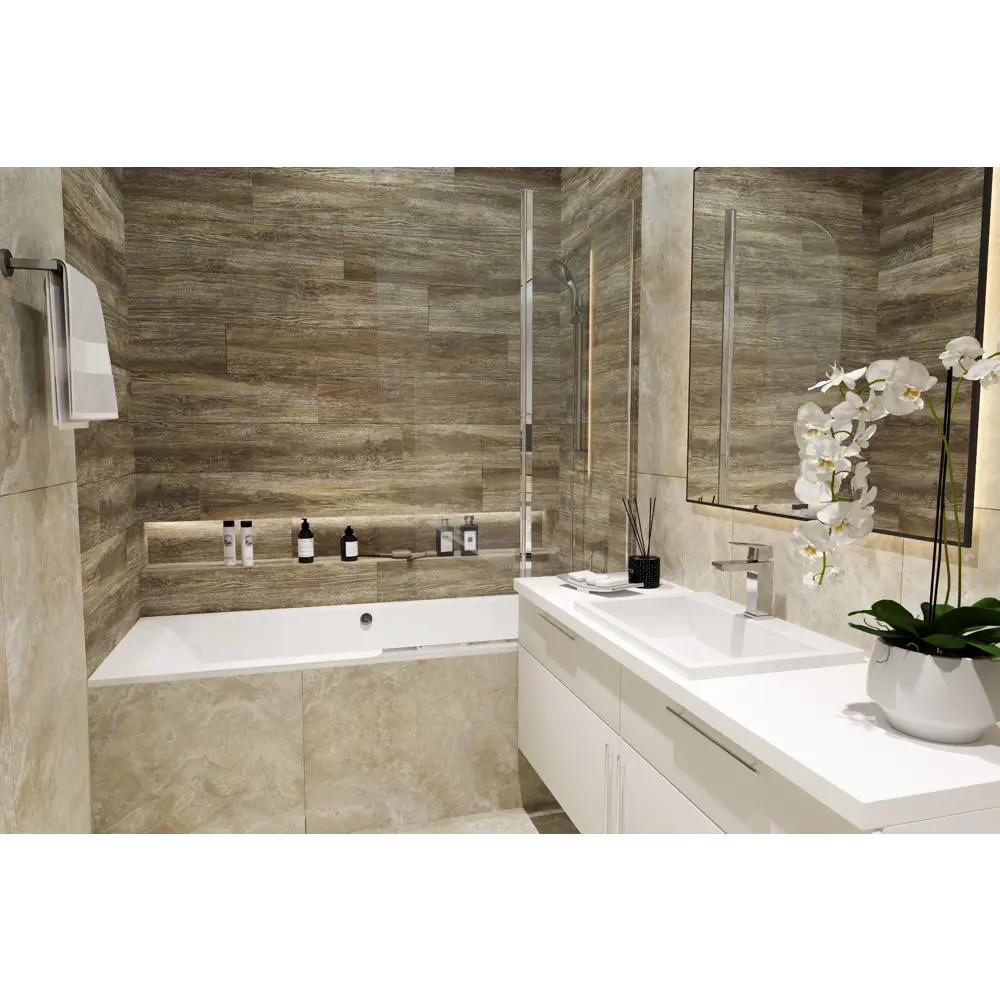 Фото 3 Керамогранит Gresse Arbel GRS12-21S 1200*200 SR Bubinga 20x120см 1.44 м² цвет бежевый, цена за упаковку Фото 3 Керамогранит Gresse Arbel GRS12-21S 1200*200 SR Bubinga 20x120см 1.44 м² цвет бежевый, цена за упаковку