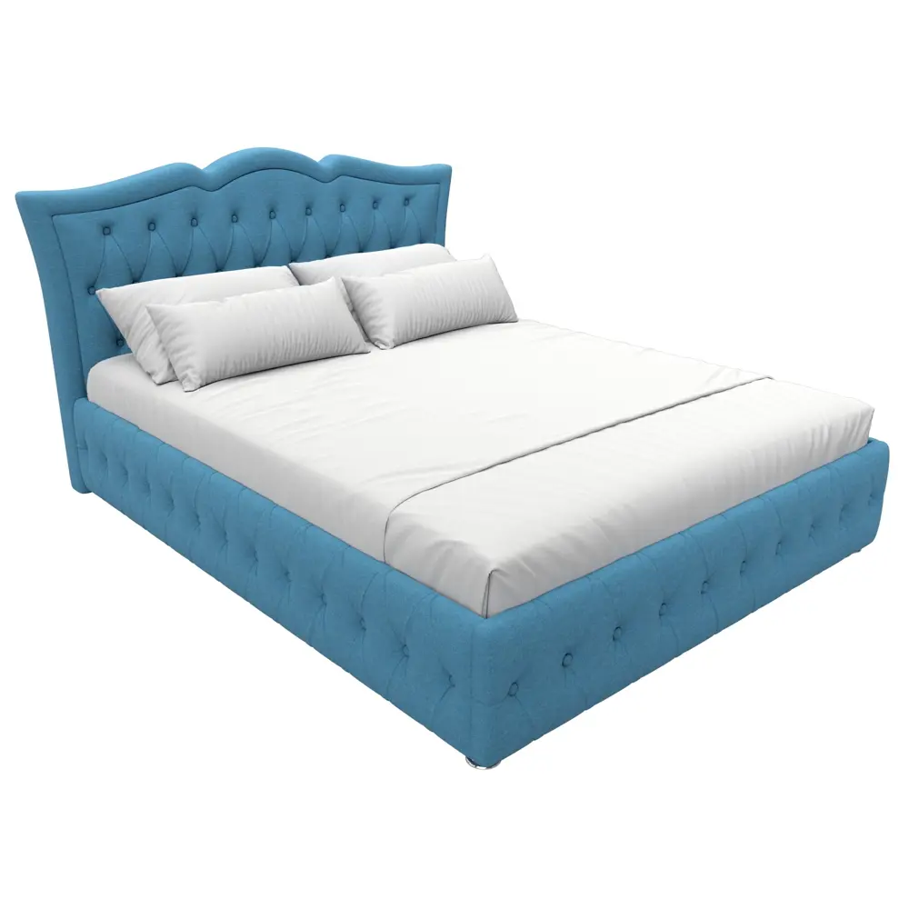 Фото 2 Кровать Герда 160 Лига диванов 123593 187x110x211 см рогожка цвет амур 10 голубой Фото 2 Кровать Герда 160 Лига диванов 123593 187x110x211 см рогожка цвет амур 10 голубой