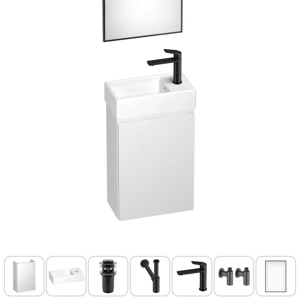 Фото Тумба с раковиной подвесная Wellsee WC Area 20216906R для ванной