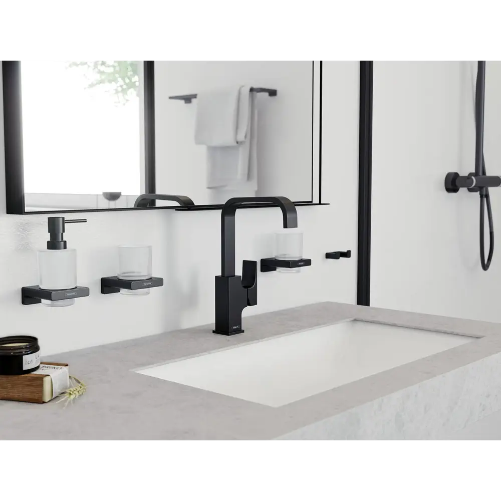 Фото 5 Смеситель для раковины Hansgrohe Metropol 32511670 однорычажный цвет черный матовый Фото 5 Смеситель для раковины Hansgrohe Metropol 32511670 однорычажный цвет черный матовый