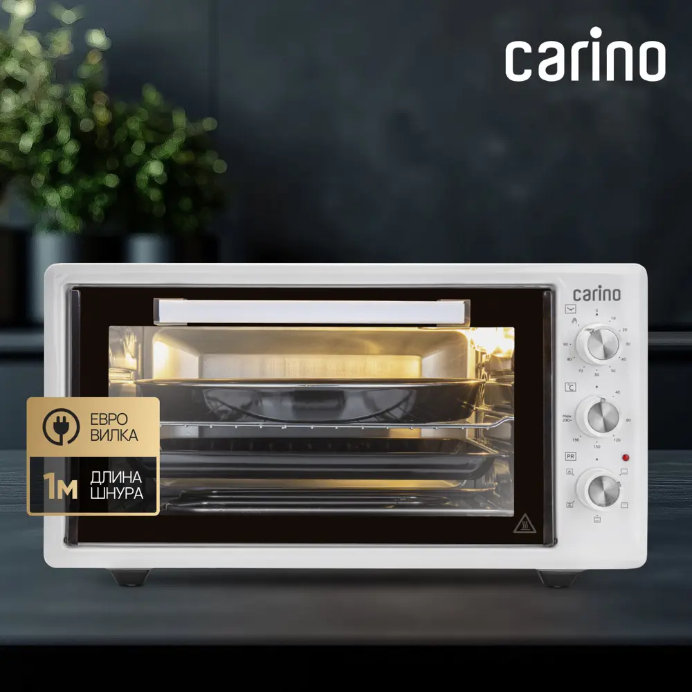 Фото 6 Электропечь 1400 Вт Carino M4502C 59x33x47 см цвет белый Фото 6 Электропечь 1400 Вт Carino M4502C 59x33x47 см цвет белый