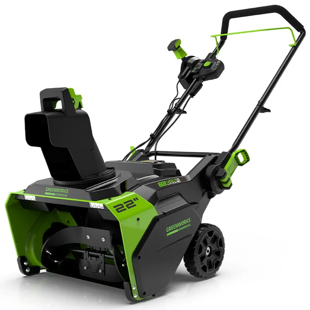 Фото Снегоуборщик аккумуляторный бесщёточный Greenworks GD82ST 55.9 см 82 В 1x5 Ач АКБ и ЗУ в комплекте Фото Снегоуборщик аккумуляторный бесщёточный Greenworks GD82ST 55.9 см 82 В 1x5 Ач АКБ и ЗУ в комплекте