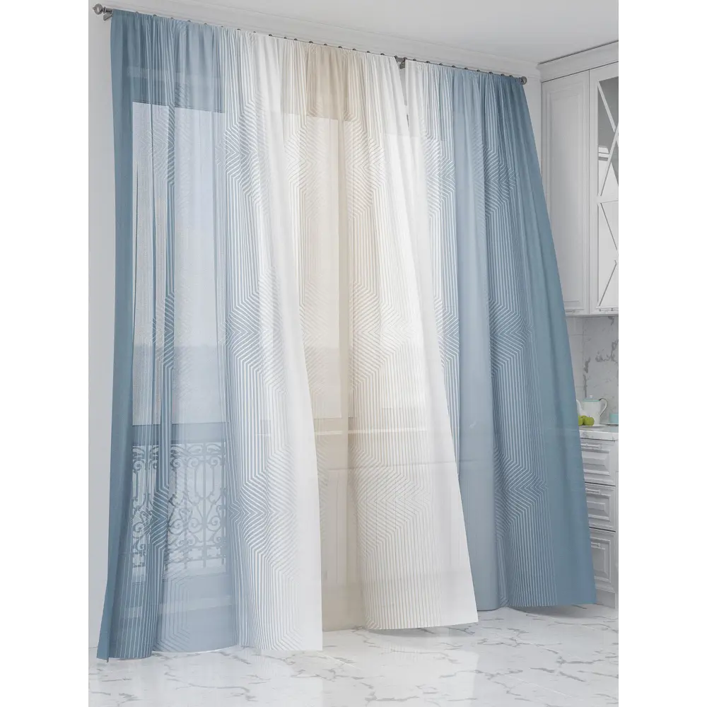 Фото 3 Тюль Comfy way Олион - 88 CW991088-250 на шторной ленте 250x450 см цвет бежевый Фото 3 Тюль Comfy way Олион - 88 CW991088-250 на шторной ленте 250x450 см цвет бежевый