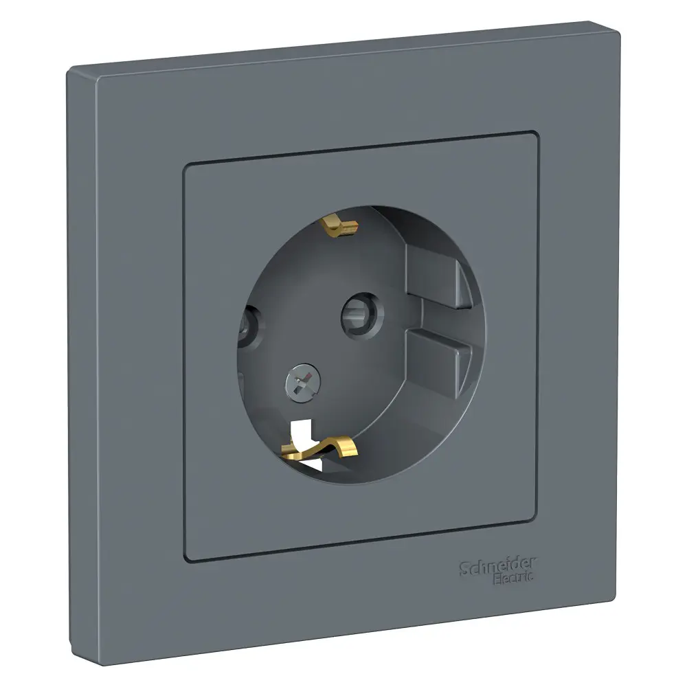 Фото Розетка встраиваемая Systeme electric Серия отсутствует ATN000744 с заземлением цвет серый Фото Розетка встраиваемая Systeme electric Серия отсутствует ATN000744 с заземлением цвет серый