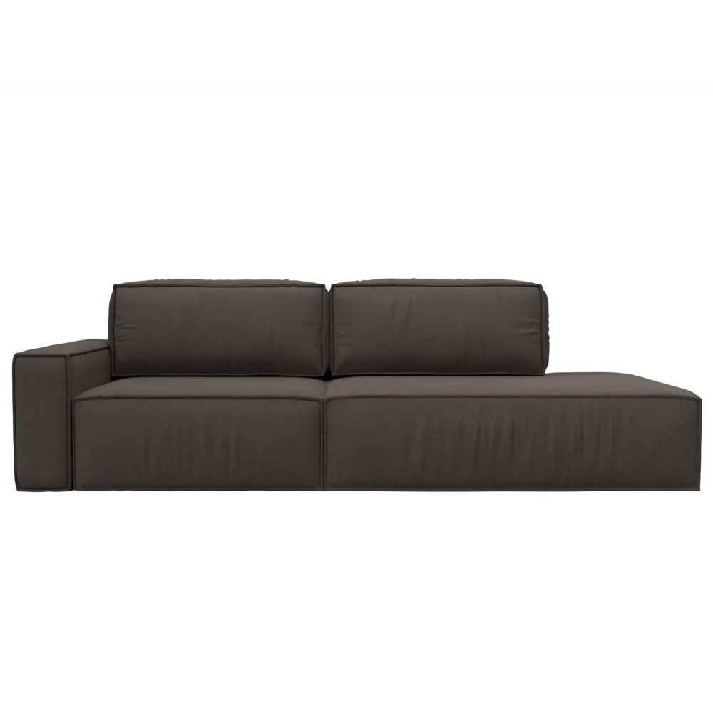 Фото 2 Диван прямой Прага Модерн подлокотник слева Лига диванов 124366L 280x90x118 см рогожка цвет амур 05 коричневый Фото 2 Диван прямой Прага Модерн подлокотник слева Лига диванов 124366L 280x90x118 см рогожка цвет амур 05 коричневый