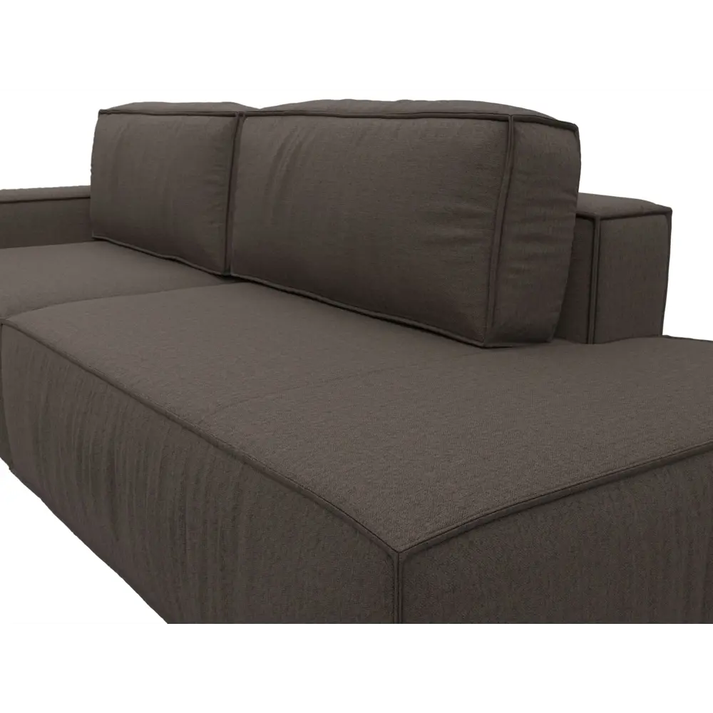 Фото 3 Диван прямой Прага Модерн подлокотник слева Лига диванов 124366L 280x90x118 см рогожка цвет амур 05 коричневый Фото 3 Диван прямой Прага Модерн подлокотник слева Лига диванов 124366L 280x90x118 см рогожка цвет амур 05 коричневый