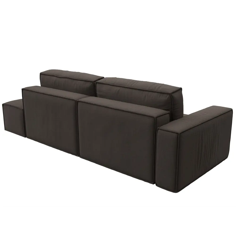 Фото 5 Диван прямой Прага Модерн подлокотник слева Лига диванов 124366L 280x90x118 см рогожка цвет амур 05 коричневый Фото 5 Диван прямой Прага Модерн подлокотник слева Лига диванов 124366L 280x90x118 см рогожка цвет амур 05 коричневый