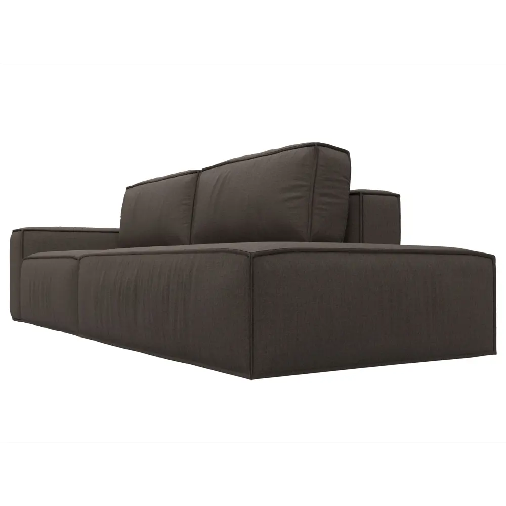 Фото 4 Диван прямой Прага Модерн подлокотник слева Лига диванов 124366L 280x90x118 см рогожка цвет амур 05 коричневый Фото 4 Диван прямой Прага Модерн подлокотник слева Лига диванов 124366L 280x90x118 см рогожка цвет амур 05 коричневый